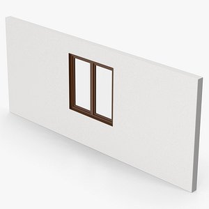 Room Wall With Window 3D model