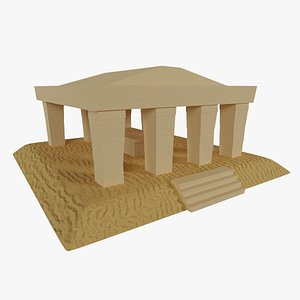 Ancient Sandstone Structure 2 - Low Poly Model 3D model