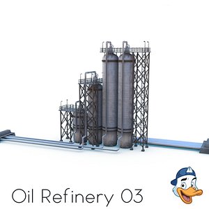3D oil refinery model