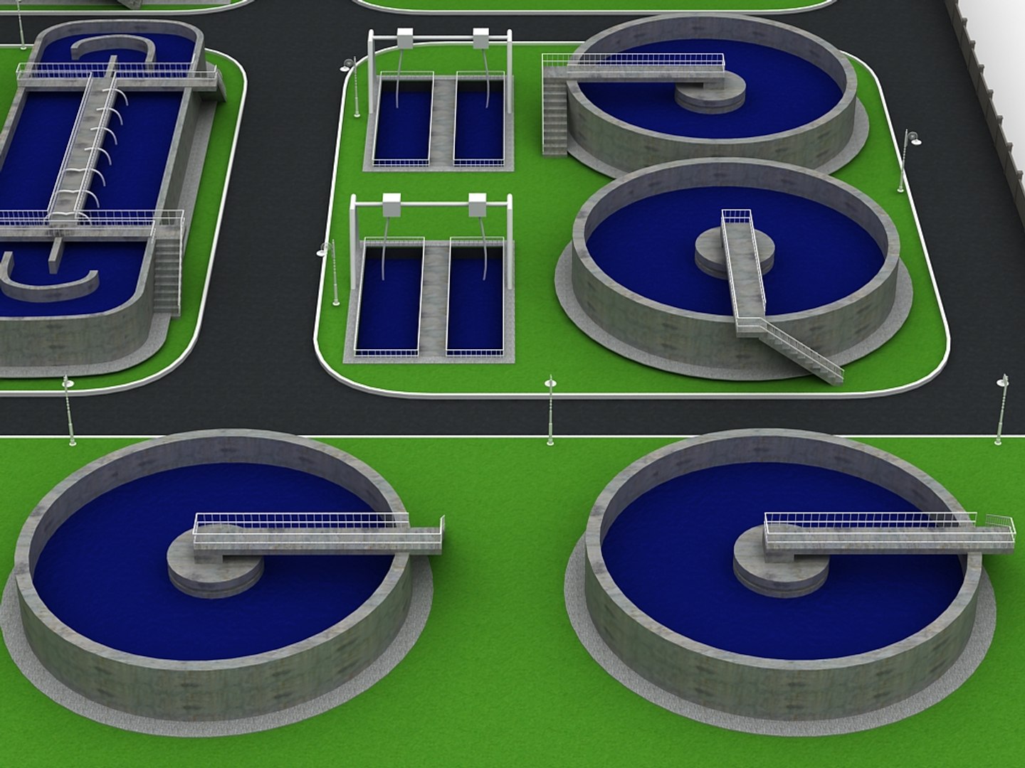 3D Realistic Water Treatment Plant Model - TurboSquid 1773441