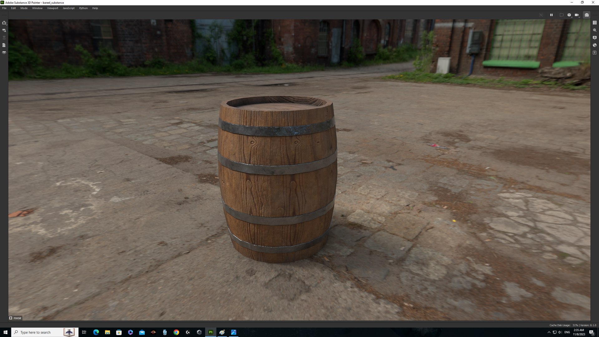 Wooden Barrel 3D model - TurboSquid 2150113