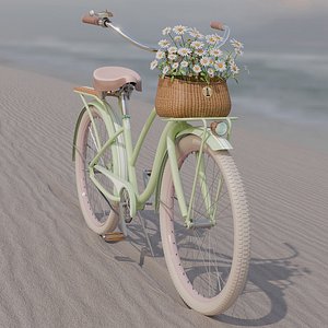 3D Womens Beach Cruiser - Pastachio Green model