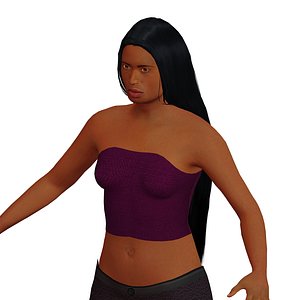 3D south east asian woman rigged