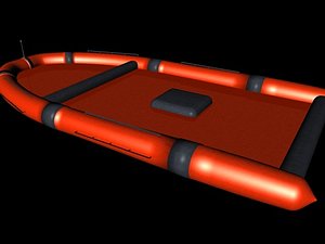 inflattable lifeboat life c4d