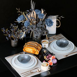 3D model Tableware set
