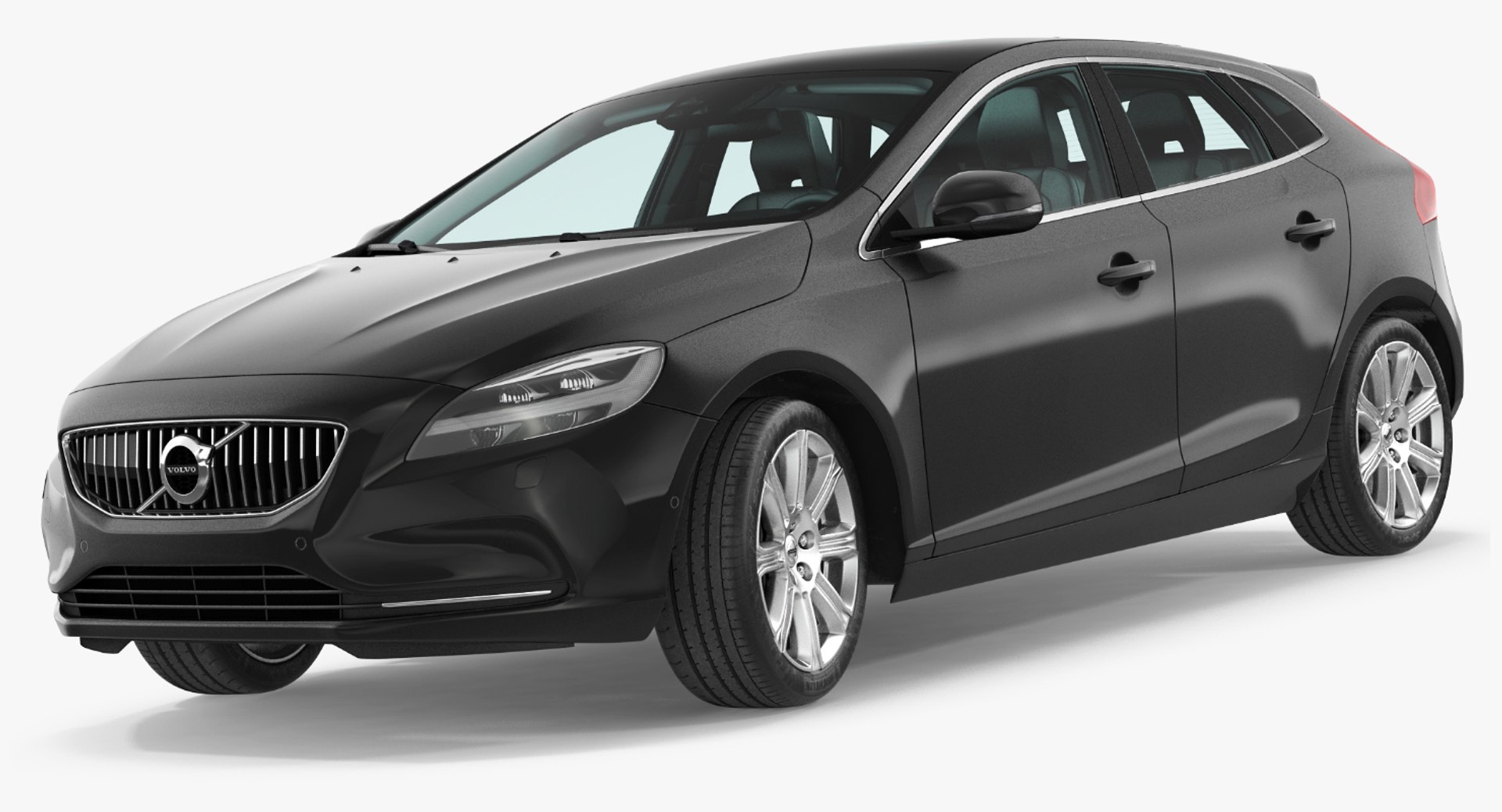 Volvo V40 Hatchback Rigged 3D model preview