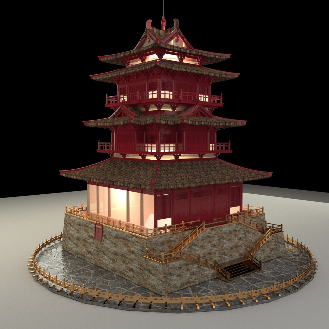 Chinese Ancient House 3D Model - TurboSquid 1864868