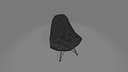 Modern Black Quilted Lounge Chair 3D Furniture Model Design