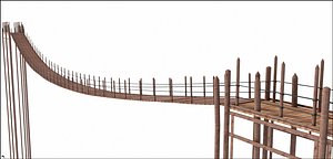 3D model rope bridge