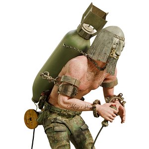 3D Realistic Game-Ready Bomber Character - Fully Rigged  Textured