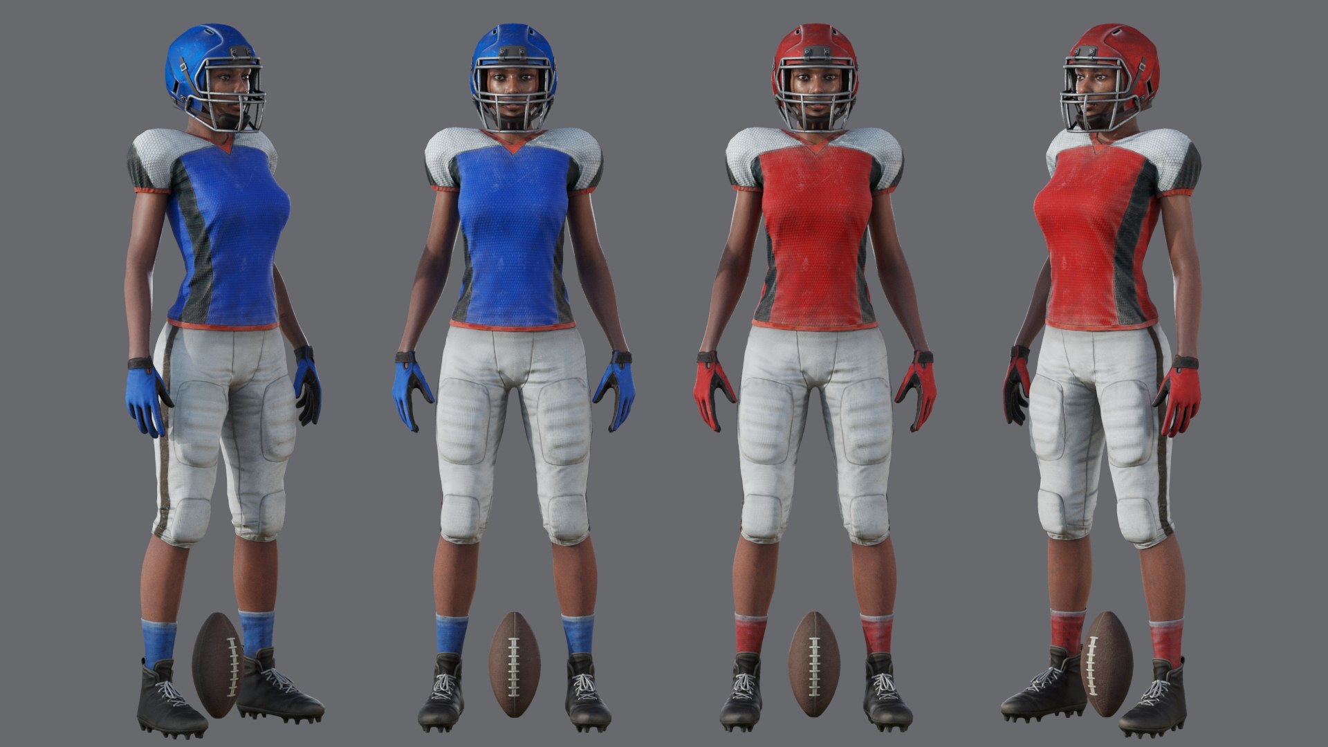 American Football Player Female 3D TurboSquid 1978430