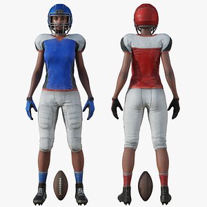 American Football Player LA Rams Rigged 3D model rigged