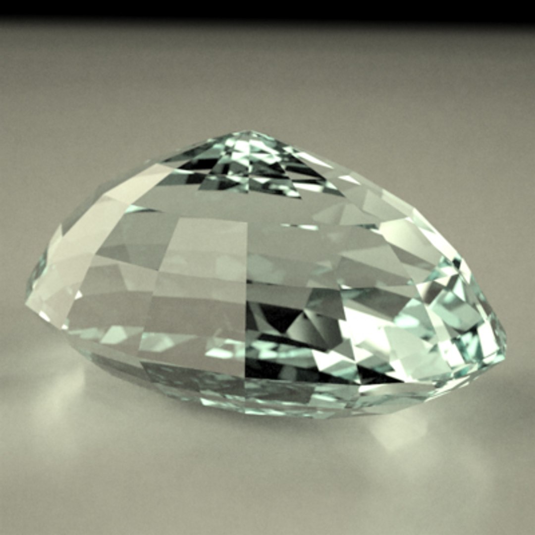 gemstone oval cut 3d model