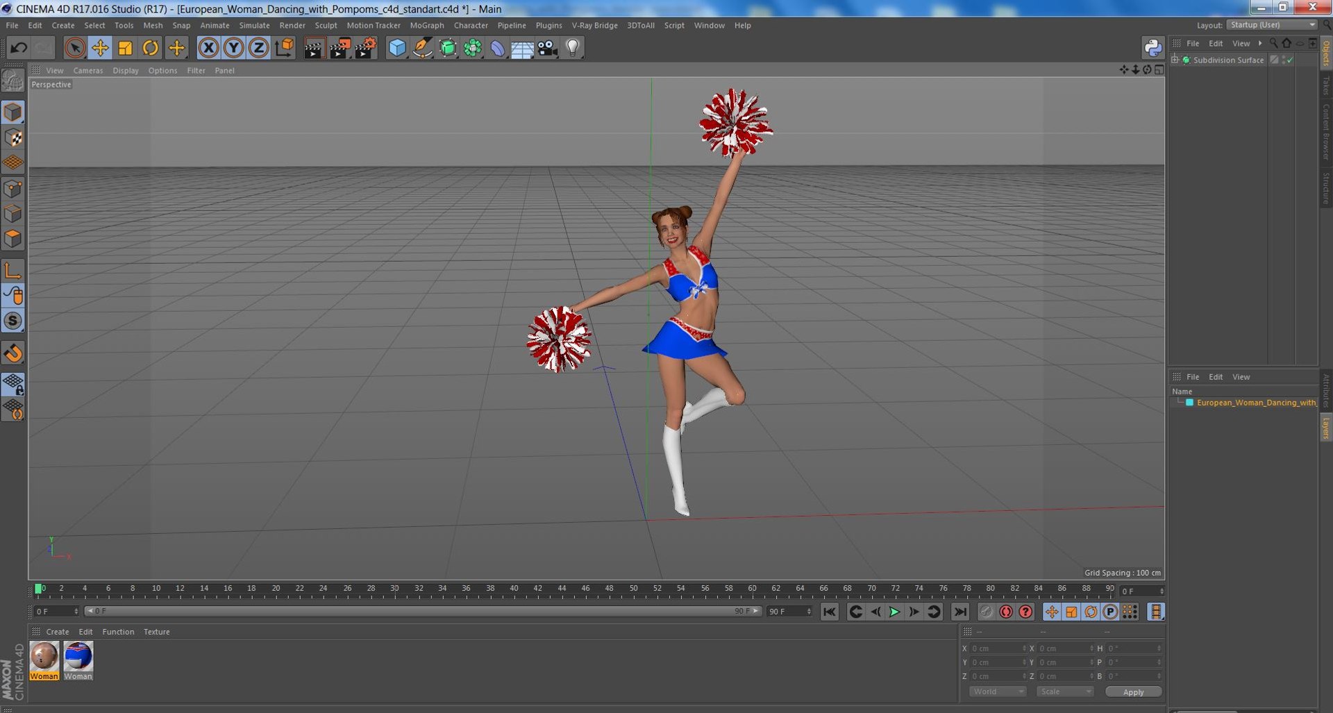 European Woman Dancing with Pompoms 3D https://p.turbosquid.com/ts-thumb/S6/pc8ZOD/a2/europeanwomandancingwithpompomsvray3dmodel029/jpg/1711432698/1920x1080/fit_q87/87f6158407dfa623f1f98de61c8bedecf72291d1/europeanwomandancingwithpompomsvray3dmodel029.jpg