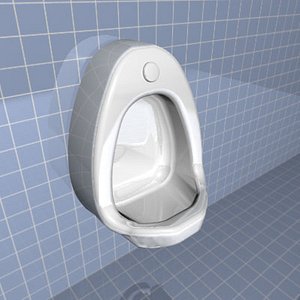urinal bathroom man 3d 3ds