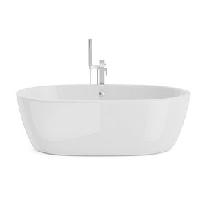 large rounded bath 3D model