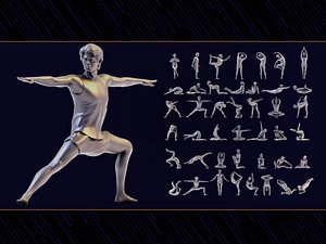 3D Yoga Man 03