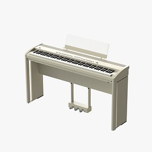 Digital Piano With Stand 3D model
