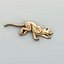 3D Animal decor 002 Running panthers Five poses