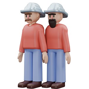 cartoon firefighters model
