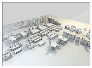 Low-poly furniture pack