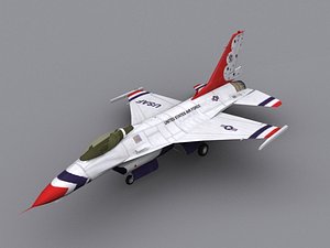 3d f-16 thunderbird display model