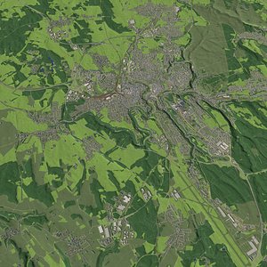 Luxembourg - city and urban 3D model