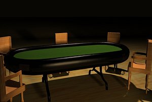 3d lightwave poker table chairs