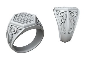 rings with stones and patterns