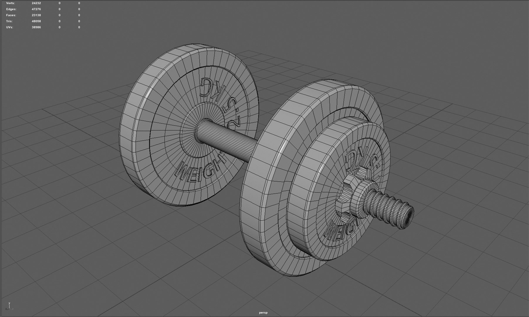3D Model Weight Sport Dumbbell - TurboSquid 1672687