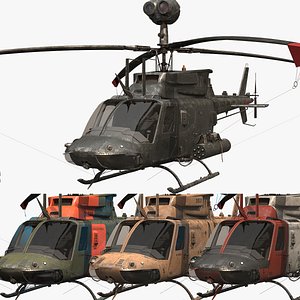 Helicopter oh-58d 4in1