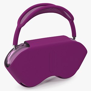 3D Headphones with Case Purple