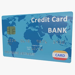 3ds max credit card blue