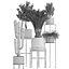 Collection of plants in copper pots