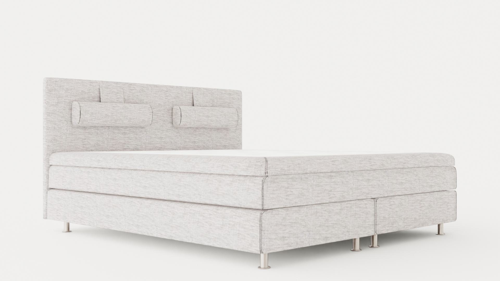 3D Model Layla Continental Bed 180x200 Light Gray - TurboSquid 2232770