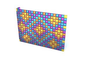 3d wall glass blocks model