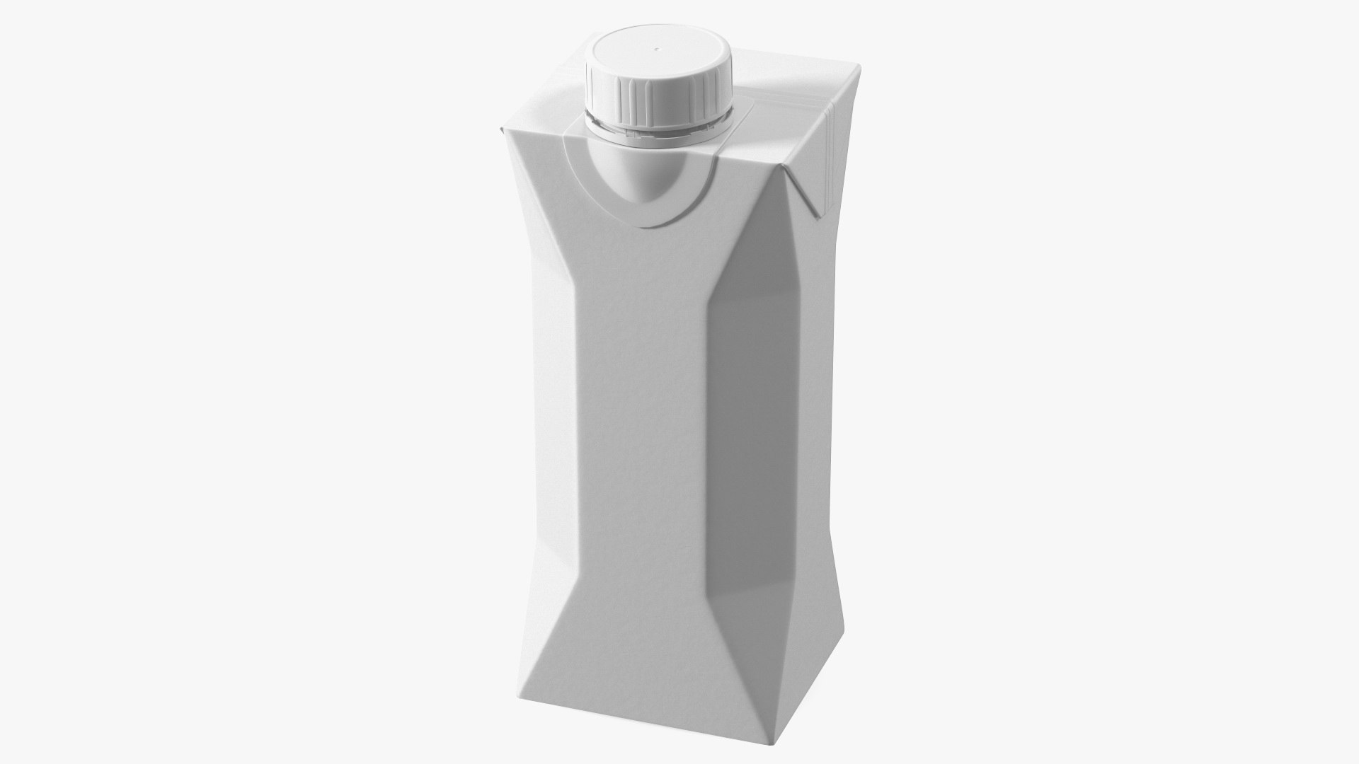 Beveled Edge Small Aseptic Carton with Cap 3D model preview