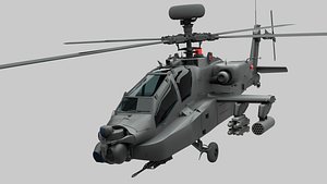 AH Apache Attack Helicopter 3D model