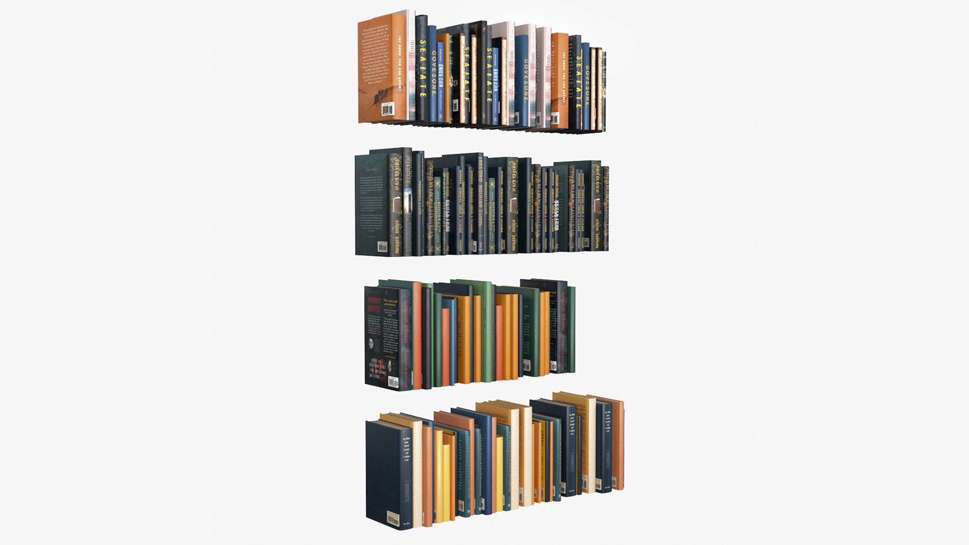 Books for Shelf 3D model preview
