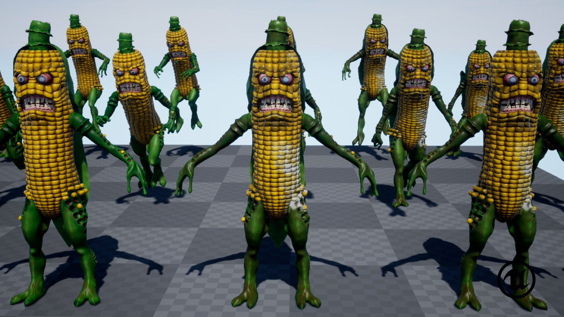 3D Model Corn Monster - Game Ready VR AR Low-poly - TurboSquid 1855264