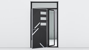 Aluminium door 302 3D