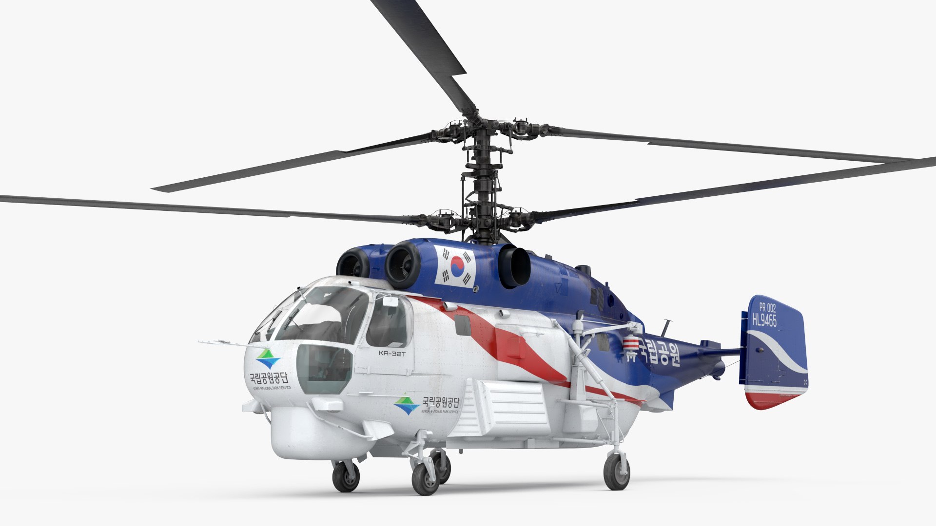 KA-32T Helicopter Operated South Korea with Interior 3D model preview
