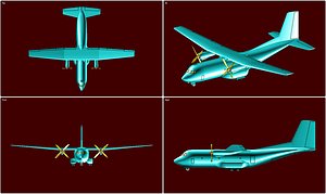 C-160 Transall Transport Aircraft Solid Assembly Model
