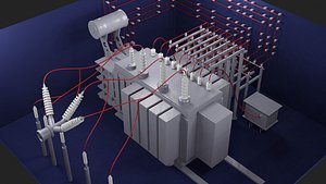 Electrical Transformer 3D model