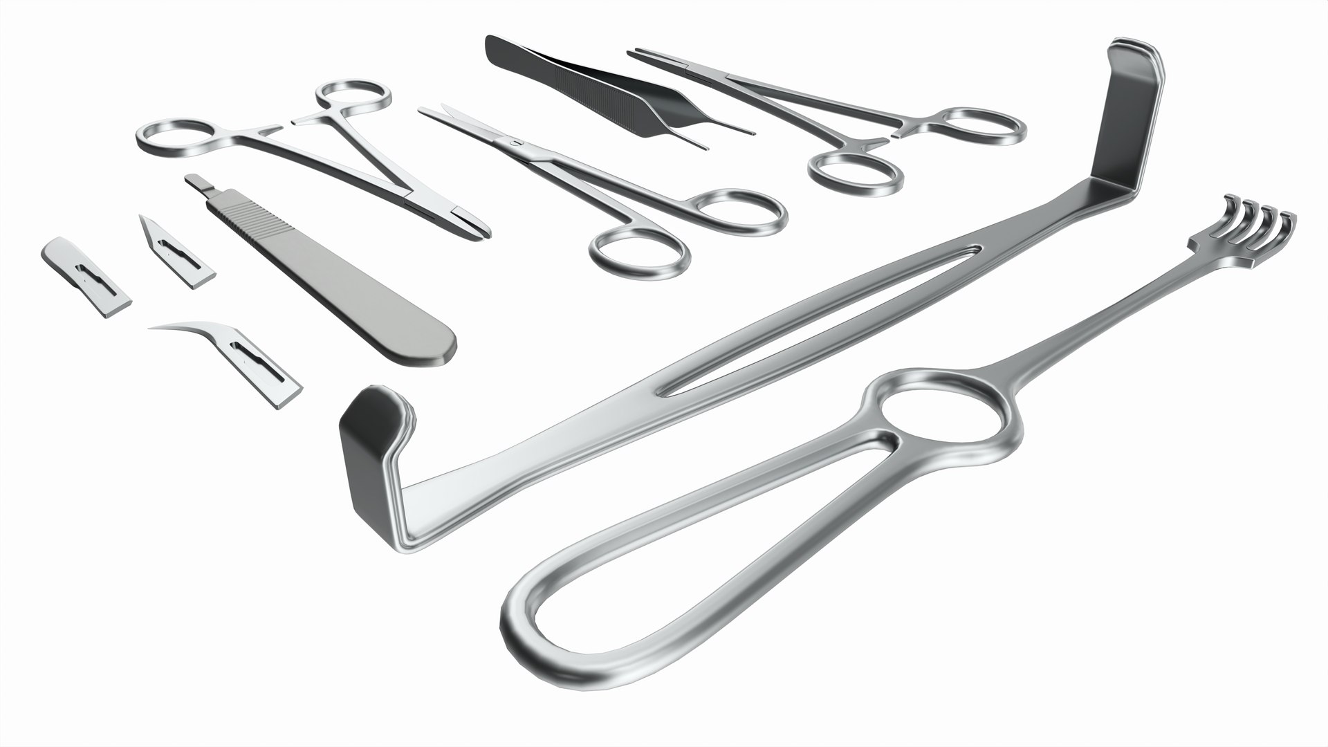 Set Of 7 Surgical Instruments 3D - TurboSquid 2225569