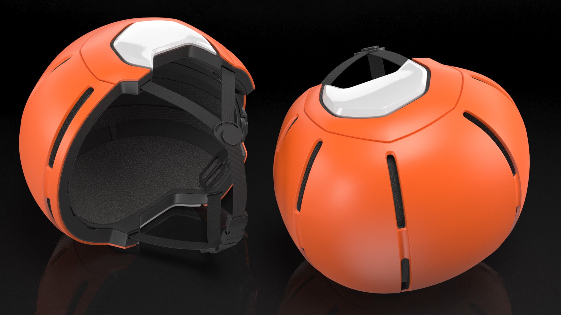 Kids Helmets Orange Generic 3D Model - TurboSquid 1882167