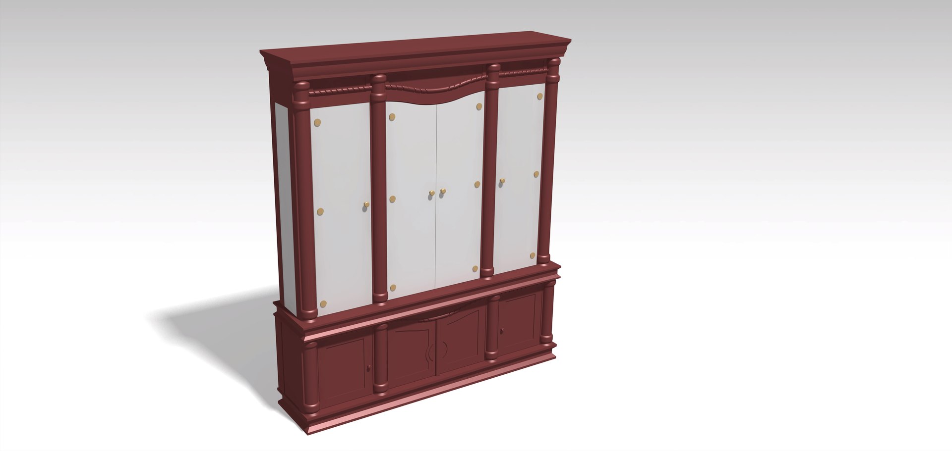 3D Wooden Cupboard Model TurboSquid 2078782