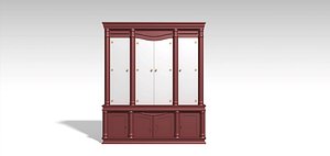 3D wooden cupboard model