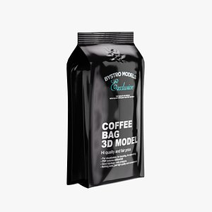 Black Coffee Bag Packaging Standup Pouch