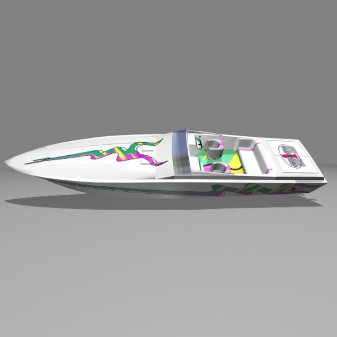 Powered Cigarette Speed Boat Racing 3d Model